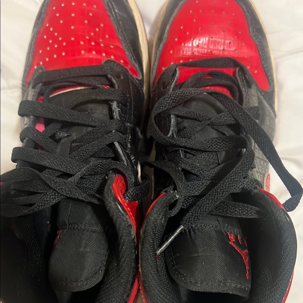 Jordan Red and Black High-Top Sneakers